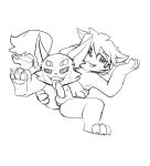  anthro beady_eyes duo eyebrows fluffy fluffy_tail genitals gnar_(lol) hair kennen_(lol) league_of_legends licking male male/male mammal monochrome mousesix oral pawpads paws penile penis penis_lick riot_games sex sketch tongue tongue_out video_games yordle 