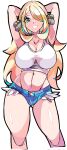  1girl alternate_costume blonde_hair breasts cynthia_(pokemon) enpe grey_eyes hair_ornament hair_over_one_eye highres large_breasts long_hair pokemon pokemon_(game) pokemon_dppt solo very_long_hair wavy_hair 