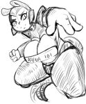  anthro armor atena_110_(raljoy) big_breasts bodily_fluids breasts character_name cleavage clothed clothing curvy_figure equid equine eyelashes female hi_res horse looking_at_viewer mammal monochrome motorcycle pony pose raljoy sketch slightly_chubby solo sweat thick_thighs vehicle wide_hips 