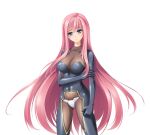 1girl blue_eyes blush bodysuit breasts cleavage closed_mouth divine_heart_makina divine_heart_makina_(character) game_asset kagemusya kurusu_makina_(divine_heart_makina) large_breasts large_variant_set long_hair looking_at_viewer magical_girl no_armor non-web_source official_art pink_hair self-datamine simple_background skin_tight smile solo tachi-e tattoo transparent_background variant_set very_long_hair 