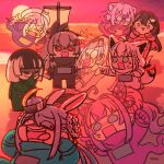  6+girls among_us animal_ears azki_(hololive) cat_ears cat_girl commentary_request cosplay crewmate_(among_us) crewmate_(among_us)_(cosplay) crown_hair_ornament flow_glow_(hololive) ghost_(among_us) ghost_(among_us)_(cosplay) hair_intakes hair_ornament highres hime_cut hololive hololive_dev_is isaki_riona juufuutei_raden kikirara_vivi multicolored_hair multiple_girls multiple_others nekomata_okayu purple_tail rabbit_bow regloss_(hololive) shirakami_fubuki shirogane_noel spacesuit two-tone_hair usada_pekora virtual_youtuber wakatsuki_misato yukihana_lamy 