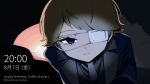  1boy absurdres bad_id blonde_hair english_text esse_series eyepatch fake_pc_lock_screen fake_screenshot griffin_stewart highres img100_(image) lapels looking_at_viewer male_focus medical_eyepatch microsoft_windows mitsudomoe_koubou mixed-language_text necktie non-web_source official_art outdoors solo swept_bangs wharariki_beach windows_10 