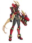  1girl absurdres alternate_color alternate_eye_color arm_cannon armor armored_boots assault_visor biometal blonde_hair body_armor bodysuit boots breasts chest_cannon commission commissioner_upload covered_abs covered_navel cynthia_(mega_man_zx_zeta) elbow_gloves fake_horns forehead_jewel full_body gauntlets gloves helmet high_heel_boots high_heels highres horned_helmet horns knee_armor knee_boots long_hair mechanical_ears medium_breasts mega_man_(series) mega_man_zx model_f_(mega_man) non-web_source ponytail red_eyes redesign shoulder_armor solo thighs transparent_background uta_guipiy weapon 
