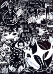  absurdres annotation_request black_background black_theme cat character_request commentary crossover dave_spector_(yume_nikki) deltarune disembodied_eye disembodied_mouth endogeny english_text everyman_(undertale) extra_eyes extra_mouth eye_people_(yume_nikki) fetus flower geldslzcyf59548 genre_connection greyscale highres holding holding_knife hollow_knight key knife knight knight_(hollow_knight) lemon_bread light_bulb living_shadow memoryhead mewo monochrome monoe monoko omori omori_(omori) photo_(object) polaroid_photo reaper_bird roaring_knight sekomumasada_sensei shade_(hollow_knight) sharp_teeth snowdrake's_mother something_(omori) spawn_(deltarune) teeth tissue_box titan_(deltarune) trait_connection uboa undertale untranslatable_commentary utdr_(toby_fox) w.d._gaster white_flower yume_nikki 