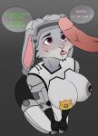  absurd_res anthro arrteen begging begging_pose big_breasts bodily_fluids breasts bubble_butt butt cybernetics cyborg disembodied_penis disney drooling duo female fur genitals grey_body grey_fur hi_res judy_hopps kneeling kneeling_oral_position lagomorph leporid looking_at_genitalia looking_at_penis machine male male/female mammal multicolored_body offscreen_male pasties penis pose purple_eyes rabbit robocop_(franchise) saliva tongue tongue_out two_tone_body zootopia 