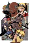  4boys 6+girls aircraft armlet beard berund_workshop_girl black_hair blonde_hair blue_hair blue_skirt brown_overalls collarbone commentary_request dancer_(sekaiju) dancer_2_(sekaiju) dark-skinned_male dark_skin facial_hair fortress_(sekaiju) fortress_2_(sekaiju) gloves goatee gold_armlet grey_hair guildmaster_(sekaiju_4) hammer highres hoku holding holding_hammer holding_shield jewelry long_hair looking_at_viewer medic_(sekaiju_4) medic_4_(sekaiju_4) multiple_boys multiple_girls mustache night_seeker_(sekaiju) night_seeker_1_(sekaiju) outstretched_arms overalls pink_hair plaid_clothes plaid_skirt ponytail red_hair rune_master_(sekaiju) rune_master_2_(sekaiju) sekaiju_no_meikyuu sekaiju_no_meikyuu_4 shield short_hair skirt sniper_(sekaiju) sniper_3_(sekaiju) sniper_4_(sekaiju) swordsman_(sekaiju_4) swordsman_2_(sekaiju_4) swordsman_3_(sekaiju_4) twintails upper_body 