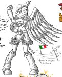  &lt;3 anthro bottomwear clothed clothing crossgender dinosaur feathered_wings feathers female flag frilly frilly_clothing gondola_(boat) goodbye_volcano_high hair half_shaved_head italian_flag long_snout looking_at_viewer monochrome naser_(gvh) pterodactylus pterosaur reptile scalie sketch skirt snoot_game_(fan_game) snout solo vehicle video_games watercraft wings yakkokatto 