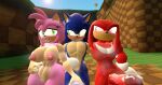  absurd_res amy_rose anthro big_breasts blush bodily_fluids breasts embrace female genitals group hi_res hug huge_breasts knuckles_the_echidna lazy:love male penis penis_grab rouge_the_bat sega sonic_the_hedgehog sonic_the_hedgehog_(series) sweat sweatdrop thick_thighs trio 