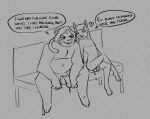  &lt;3 anthro balls beard belly big_dom_small_sub bjarni_(madmanransom) blush bodily_fluids brown_bear crossed_legs cum cum_drip cum_in_ass cum_inside dialogue domestic_cat dominant dripping duo english_text facial_hair felid feline felis genital_fluids genitals girly grizzly_bear madmanransom male male/male mammal penis portuguese_text sasha_(doxhun) siamese sitting size_difference slightly_chubby sweat sweatdrop text translated ursid ursine 