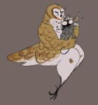  &lt;3 anthro avian barn_owl beak big_breasts big_nipples bird bodily_fluids breasts chubby_female curled_tail curvy_figure duo eyes_closed fat_rolls female female/female fiskdisk holding_partner imminent_vore mammal masked_owl mature_female miss_owl_(book_club) mouse murid murine neck_tuft nipples overweight overweight_anthro overweight_female owl petplay pubes rodent roleplay scared scared_shitless sitting slightly_chubby sweat talons the_book_club thick_thighs tuft tytonid voluptuous voluptuous_female 