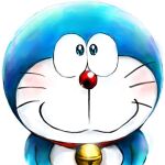  1:1 2019 anthro bell collar domestic_cat doraemon doraemon_(character) felid feline felis front_view looking_at_viewer machine male mammal mouth_closed mt_tg red_collar red_nose robot shaded simple_background smile solo standing whiskers white_background 