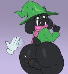  absurd_res ambiguous_gender anthro ball_slap balls big_butt black_body bodily_fluids bottomless bovid butt caprine clothed clothing cock_and_ball_torture crying darkner deltarune disembodied_hand duo eyewear floppy_ears genital_torture genitals glasses goat hat headgear headwear hi_res huge_butt looking_back male mammal open_mouth perineum ralsei robe scarf slap solo_focus tears thick_thighs undertale_(series) video_games virito white_eyes wide_hips wizard_hat 