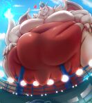  absurd_res anthro belly belly_overhang charizard chubby_male dragon drake_(drake135) generation_1_pokemon gym hi_res invalid_tag looking_down male male/male moobs nintendo overweight pokemon pokemon_(species) solo steen video_games wide_hips 