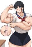 biceps highres measuring musctonk muscular muscular_female original veins 