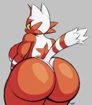 anthro anthrofied barely_visible_nipples big_breasts big_butt breasts butt butt_focus female fur generation_7_pokemon hi_res huge_butt huge_thighs looking_back multicolored_body multicolored_fur nintendo nipples pokemon pokemon_(species) pokemorph portrait rear_view shiny_pokemon side_boob solo spinycatto thick_thighs three-quarter_portrait torracat video_games yellow_sclera 