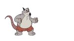  animated anthro belly big_belly black_nose bottomwear brok_the_investigator clothing cowcatgames fur generic_rat_(brok_the_investigator) grey_body grey_fur humanoid_hands male mammal murid murine official_art overweight overweight_male rat rodent shorts solo video_games 
