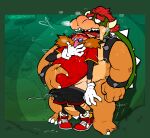  abdominal_bulge anal big_mustache bodily_fluids bottomwear bowser breath bulge clothed clothing cum cum_in_clothing cum_through_clothing dr._eggman duo erection erection_under_clothing footwear genital_fluids gloves hair handwear hi_res horn human long_mustache male male/male mammal mario_bros naughtybassard nintendo orgasm penetration pubes red_hair sega sex shell shoes shorts size_difference sonic_the_hedgehog_(series) spikes tenting video_games wet wet_clothing 