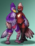  alec_peckem anthro avian bird brother brother_and_sister candy_(artist) cherri_beaker clothing columbid duo female galliform hi_res legwear male male/female panties phasianid pigeon pulling_panties_down sibling side_hug sister staring_into_eyes stockings underwear wings 