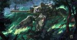  2014 cannon dated flag forest grass ground_vehicle kare_huang kidou_keisatsu_patlabor machinery mecha military military_vehicle motor_vehicle nature no_humans original radio_antenna realistic republic_of_china_flag robot roundel science_fiction signature taiwan tank tree turret walker 