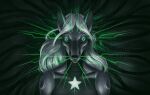  android anthro artist_name black_body black_nose bust_portrait cable canid female front_view glistening glistening_eyes green_eyes grey_body hair himeragoldtail long_hair lying machine mammal mouth_closed nude on_back portrait robot solo trish_(invasormkiv) white_hair 