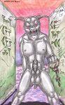  2015 4_fingers abs animal_genitalia animal_penis anthro areola balls biceps big_balls big_penis blush bodily_fluids canid canid_demon canine_penis claws colored_pencil_(artwork) demon drooling ek_goya fangs finger_claws fingers fog genitals ghostbusters grey_body grey_skin hairless hand_behind_back holding_key holding_object horn key keyring knot looking_at_viewer male mammal muscular muscular_anthro muscular_male nipples nude open_mouth pecs penis red_eyes saliva sharp_claws sharp_teeth sheath smile smiling_at_viewer solo standing teeth terror_dog tongue traditional_media_(artwork) urethra wide_stance 