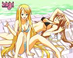  bikini cleavage mahou_sensei_negima megane minamoto_shizuna swimsuits yukihiro_ayaka 