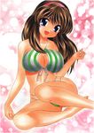  bikini blush breasts cleavage dead_or_alive highres hitomi hitomi_(doa) smile swimsuit tecmo 