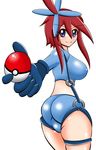  1girl ass blush breasts cleavage fuuro_(pokemon) gym_leader halubato harubato pokemon pokemon_(game) pokemon_black_and_white pokemon_bw smile 