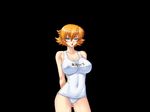  1girl blush breasts female game_cg girl igawa_sakura kagami kagami_hirotaka large_breasts short_hair simple_background solo swimsuit taimanin_asagi taimanin_murasaki 