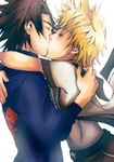  blonde_hair brown_hair disney hug kingdom_hearts kingdom_hearts_birth_by_sleep kingdom_hearts_ii kiss kissing male male_focus short_hair square_enix terra terra_(kingdom_hearts) ventus yaoi 