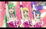  bisca_mulan blonde_hair blue_hair cap fairy_tail levy_mcgarden lowres lucy_heartfilia 