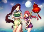  china_dress chinese_clothes dfo dress dungeon_and_fighter dungeon_fighter_online earring earrings fighter fighter_(dungeon_and_fighter) food jewelry lamp long_hair mage mage_(dungeon_and_fighter) qipao short_hair very_long_hair 