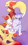  anal anthro anus ball_suck blue_body blue_fur bodily_fluids braixen canid canine canis delphox female female_rimming_male feral fur gangbang generation_6_pokemon genital_fluids genitals group group_sex hair happy inner_ear_fluff male male/female mammal mortydraws multicolored_hair nintendo oral pawpads pokemon pokemon_(species) pussy pussy_juice red_body red_fur reverse_gangbang rimming saliva sane_(skbld) sex sucking tongue tongue_out tuft two_tone_hair video_games wolf yellow_body yellow_fur 