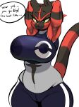  absurd_res big_breasts breasts female generation_7_pokemon hi_res huge_breasts incineroar invalid_tag isolatedartest muscular nintendo pokemon pokemon_(species) slightly_chubby thick_thighs video_games 
