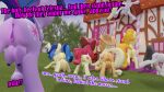  absurd_res anus apple_bloom_(mlp) applejack_(mlp) bodily_fluids carrot_top carrot_top_(mlp) clopmaestroman derpy_hooves_(mlp) equid equine female feral friendship_is_magic genitals group hasbro hi_res horse mammal milky_way_(flash_equestria) my_little_pony octavia_(mlp) pony pussy spike_(mlp) tears teats twilight_sparkle_(mlp) udders 