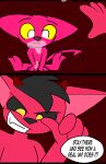  big_eyes demon diference_size dragon dungeon hi_res imp oral pink_body red_body sex theyiff young 