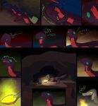  comic dinosaur dragon dragonscape dream drekir dromaeosaurid female feral forl_(thepatchedragon) group hi_res hiker_(thepatchedragon) jat_(thepatchedragon) male night nightmare post-apocalyptic ralan_(thepatchedragon) reptile rick_(thepatchedragon) scalie shrine sleeping text thepatchedragon theropod tribal tribal_clothing waking_up 