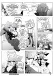  absurd_res anthro big_breasts breasts cleavage clothed clothing comic crossgender dialogue drinking eulipotyphlan female hedgehog hi_res male mammal missphase monochrome mtf_crossgender sega sonic_the_hedgehog sonic_the_hedgehog_(series) 