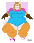  anthro canid canine clothing dedoarts female fox hi_res mammal michelle_(xxsparcoxx) overalls solo thick_thighs 