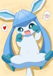  &lt;3 ambiguous_gender blue_body blue_eyes blue_fur blue_hair cute_expression eeveelution footprint front_view fur generation_4_pokemon glaceon hair harusupu hi_res legs_up looking_at_viewer lying nintendo on_back on_ground open_mouth open_smile pawprint playful pokemon pokemon_(species) raised_arms smile solo spread_legs spreading video_games 