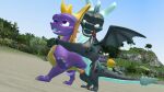  16:9 activision anal anal_penetration beach dark_body dark_spyro dragon drakeledragon duo feral genitals hand_on_neck happy happy_sex legs_up love loving_sex male male/male penetration penile penile_penetration penis penis_in_ass purple_body purple_penis red_penis seaside sex spyro spyro_the_dragon tongue tongue_out video_games widescreen 
