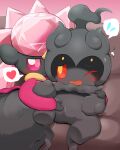  4:5 ambiguous_gender blush bodily_fluids diancie duo embarrassed embrace generation_6_pokemon generation_7_pokemon hi_res holding_leg legendary_pokemon marshadow nervous nintendo pokemon pokemon_(species) shiny_pokemon smile sweat sweatdrop video_games vitamin_t 