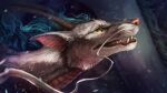  2022 asian_mythology digital_media_(artwork) dragon east_asian_mythology eastern_dragon fur furred_dragon ghibli hair haku_(spirited_away) horn mythology open_mouth spirited_away tatiilange teeth tongue white_body white_fur yellow_eyes 