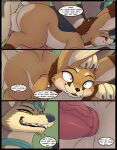  anal anal_penetration blush brown_body brown_fur canid canine comic dialogue fennec feral feral_on_feral feral_penetrated feral_penetrating feral_penetrating_feral fox fur genitals hi_res kuroodod male male/male male_penetrated male_penetrating male_penetrating_male mammal penetration penile penile_penetration penis penis_in_ass sam_(changing_fates) sex wrath_(changing_fates) 