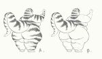  anthro butt california_kingsnake cettus fat_rolls female hi_res looking_back maeve_gibson nude obese obese_anthro obese_female overweight overweight_anthro overweight_female rear_view reptile scalie sketch snake solo standing striped_body stripes wide_hips 