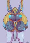  absurd_res big_breasts breasts duo female full_nelson genitals hi_res humanoid machine male male/female nipples not_furry nude penis pussy robot saidra thick_thighs 
