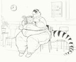  anthro belly big_belly bottomwear california_kingsnake cettus chair clock clothing dress_shirt female furniture hi_res holding_object inside maeve_gibson magazine obese obese_anthro obese_female overweight overweight_anthro overweight_female pants plant reading reptile scalie shirt sitting sketch snake solo striped_body stripes topwear waiting_room 