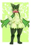  absurd_res anthro blush breasts female genitals green_body hi_res looking_at_viewer meowscarada nintendo pokemon pokemon_(species) pussy red_eyes solo tongue tongue_out video_games 