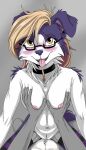  anthro canid canine canis collar diane_(drako1997) domestic_dog duo eyewear female fur genitals glasses hair happy happy_sex hi_res male male/female mammal nipples nude open_mouth open_smile purple_body purple_fur pussy sex smile spike_the_furry vaginal white_body 