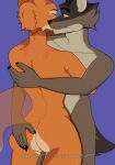  2022 2d_animation 5_fingers animated anthro anthro_on_anthro black_nose blush bodily_fluids brown_body brown_fur butt canid canine canis diane_foxington digital_media_(artwork) dreamworks dripping duo embrace female fingering fingers fox fur genital_fluids hi_res hug humanoid_hands male male/female mammal mr._wolf_(the_bad_guys) nude orange_body orange_fur oursweetlove pussy_juice pussy_juice_drip pussy_juice_on_leg romantic romantic_couple smile tail_motion tailwag the_bad_guys vaginal vaginal_fingering wolf 